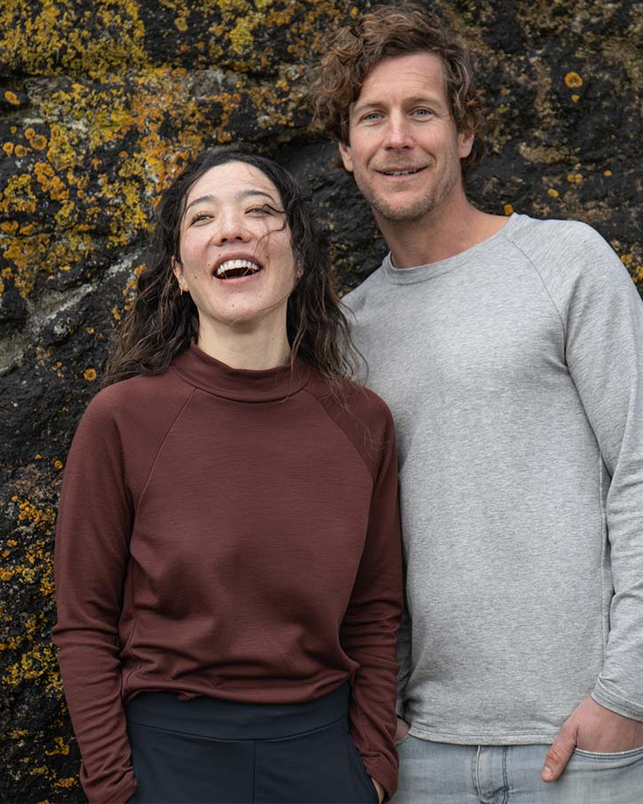 Women longsleeve top chocolate Brown