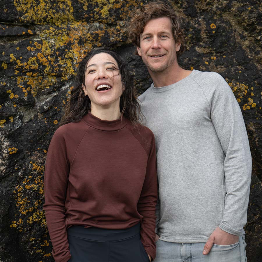 Women longsleeve top chocolate Brown