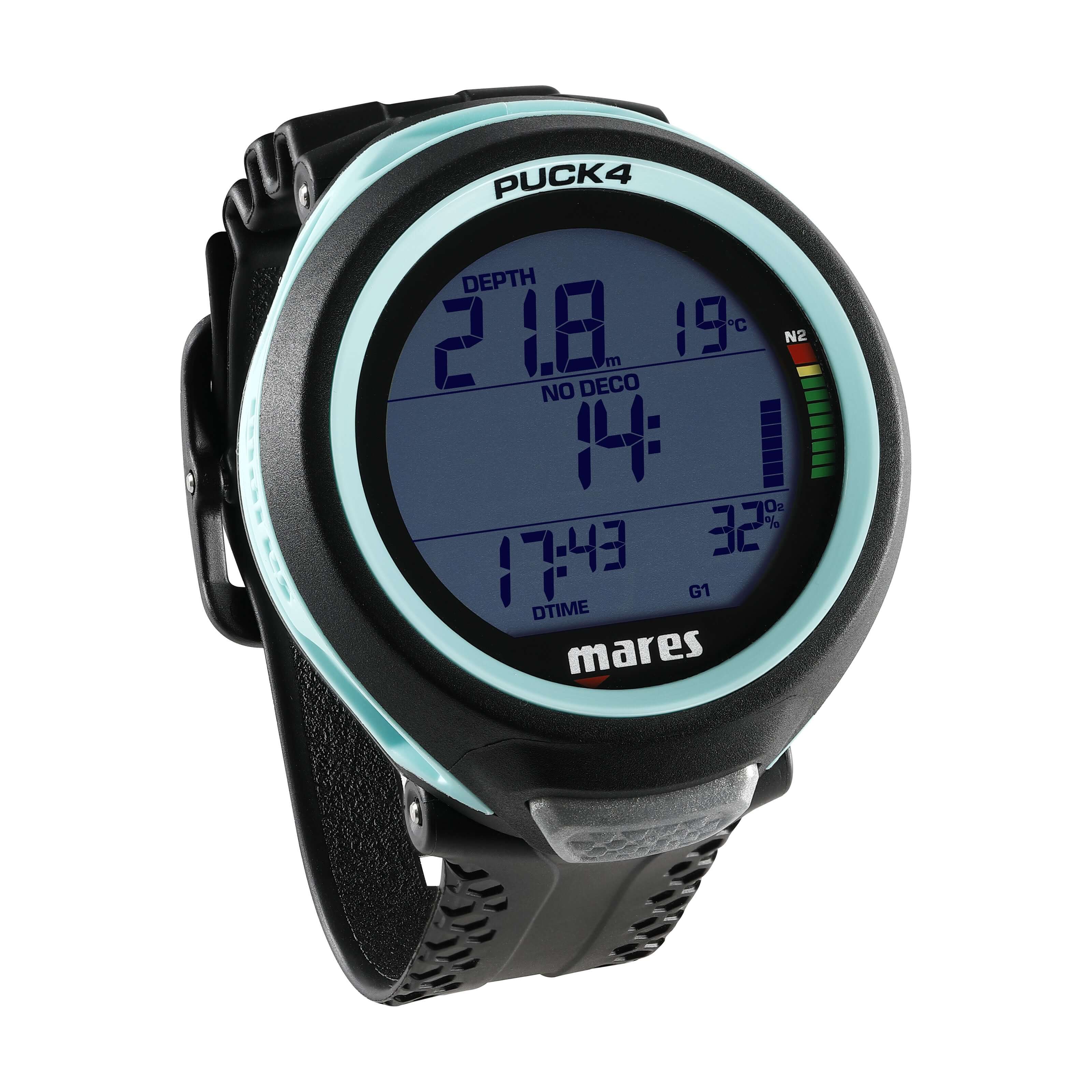Mares diving watch with digital display on a white background