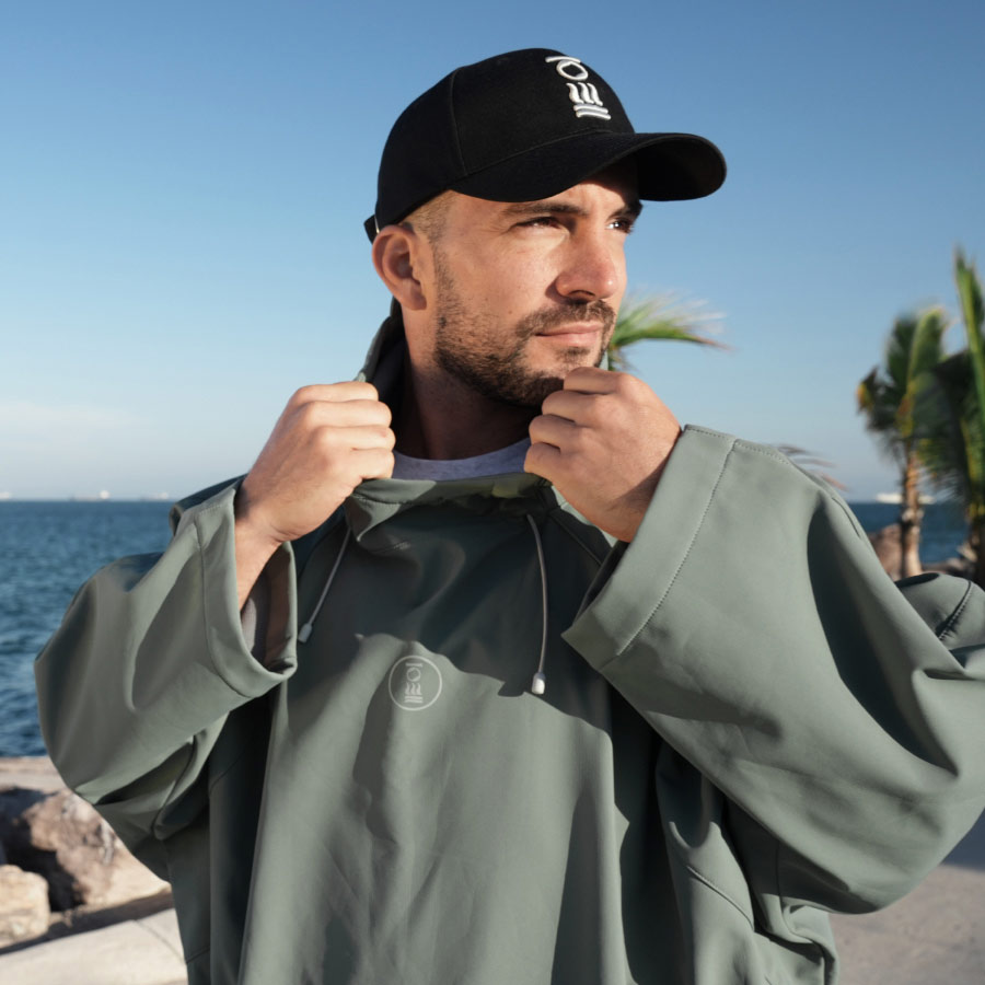 Storm poncho fourth element sea moss green