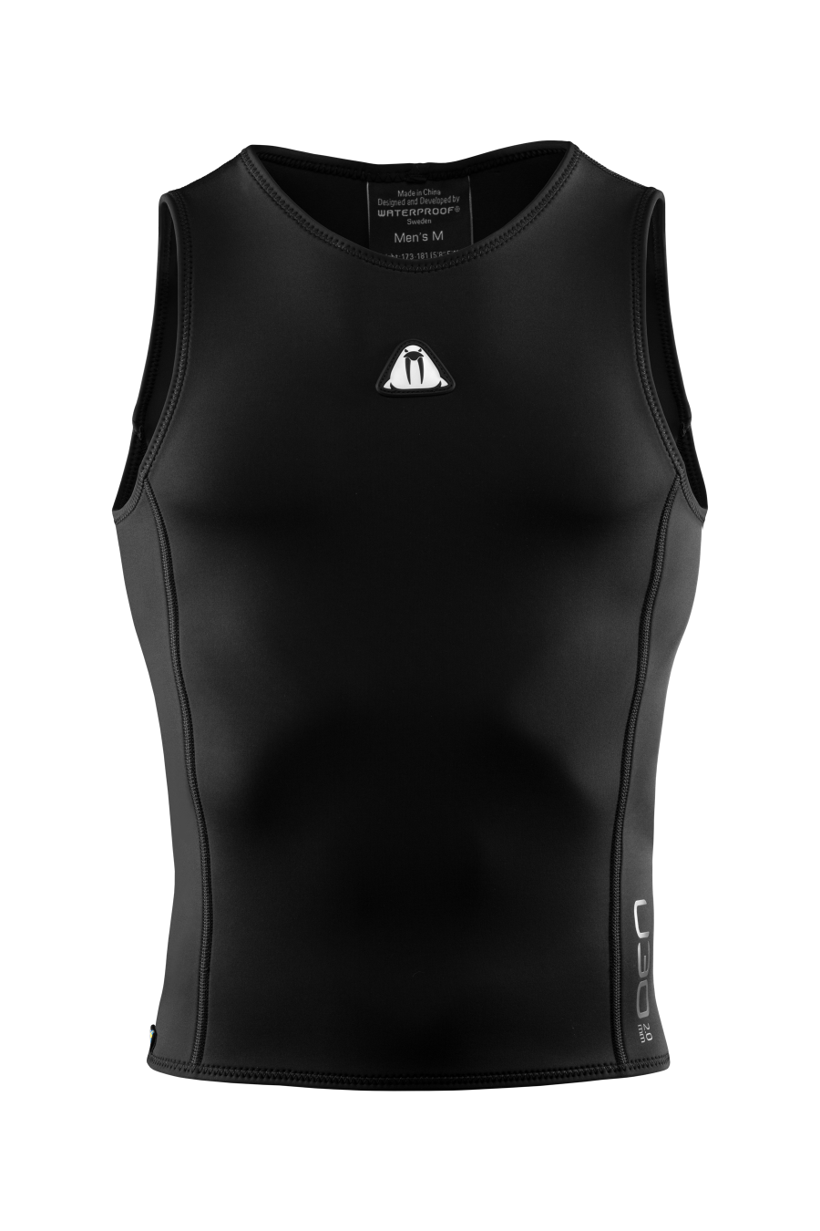 Black sleeveless 2mmNeoprene Vest for men from Waterproof Diving